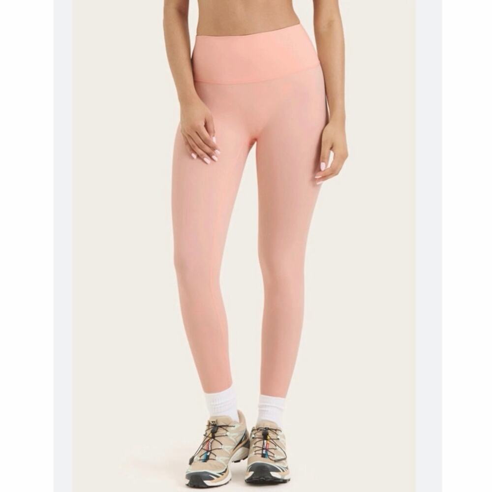 NWOT SET Active AirLuxe High Rise Leggings Peach Pink Size Medium 23.5” Inseam